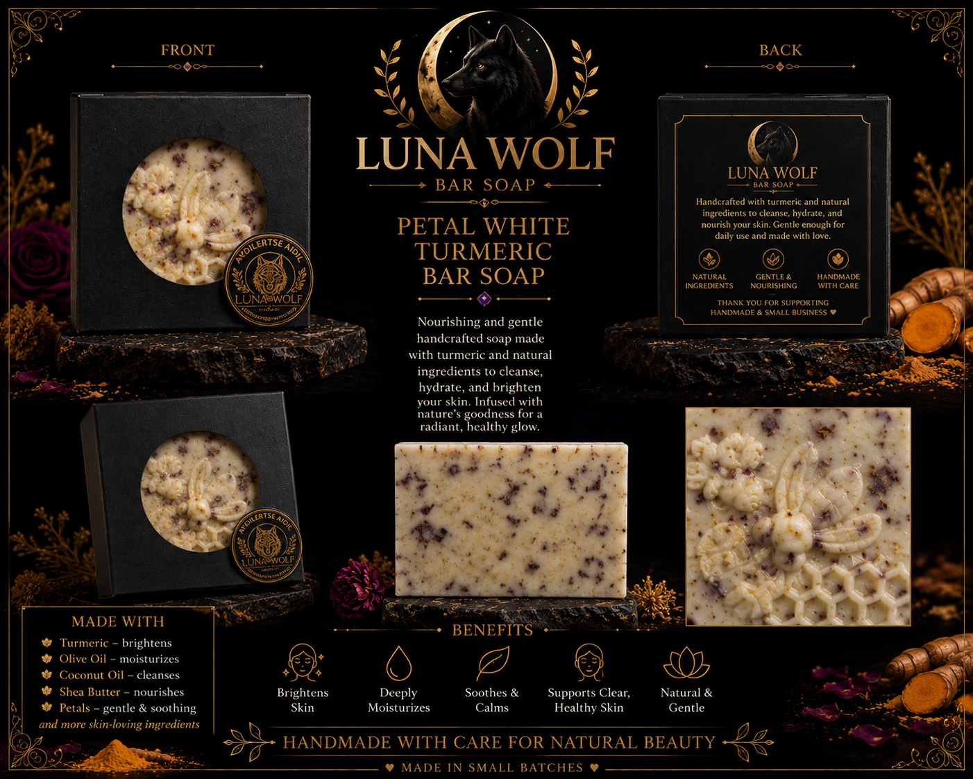 Petal white Turmeric soap